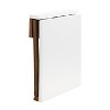 Kate and Laurel Truss Rectangle MDF Dining Table, 24x33x31, White and Walnut - 3 of 4