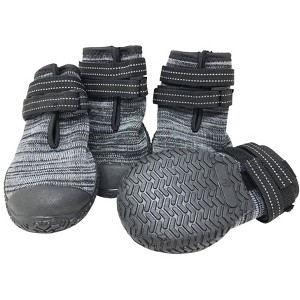 Pet Life Mud-Trax Ankle Supporting and Performance Dog Shoes, LG, Black - 1 of 2