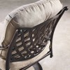 2pk Aluminum Outdoor Deep Seating Swivel Rocking Club Chairs: Weather-Resistant, UV-Protected - Oakland Living - 4 of 4