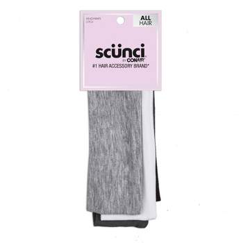 scünci No Damage Stretch Fabric Headbands - Neutral - All Hair - 5pk