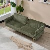 TIRAMISUBEST 79 inch corduroy sofa bed,foldable double sofa bed with folding armrests,suitable for living room and small space - 4 of 4