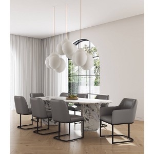 Set of 8 Serena Modern Leatherette Upholstered Dining Chair Set - Manhattan Comfort - 1 of 4