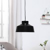 Industrial Barn Pendant Black - Lalia Home: Vintage-Inspired Metal Dome Light, UL Listed, Adjustable Height - 3 of 4
