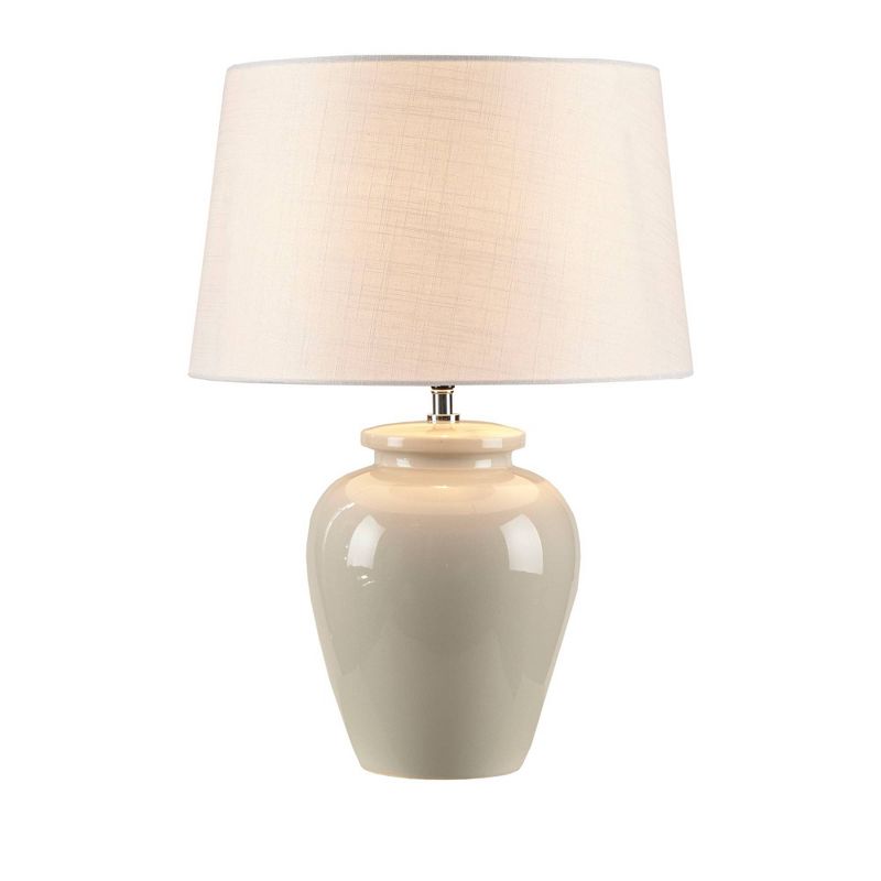 Anzio Ceramic (Includes LED Light Bulb) Table Lamp Cream - Ink+Ivy, 4 of 8