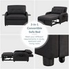 3 In 1 Convertible Chair Bed, Pull Out Foldable Sleeper Chair Bed With Removable Backrest, Wing Table, USB Charge, Multi-function Sofa Bed - image 4 of 4