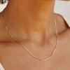Minimalist Thin Gold Chain 18K Gold Thin Box Chain Necklace Short Small Gold Chain Choker Necklaces for Women - 2 of 4