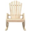 vidaXL Rocking Adirondack Chair Chaise Lounge Seating Furniture Solid Wood Fir - Brown - 4 of 4