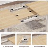 3-Piece Retro Brown Dining Set | Rectangular Table + 2 Upholstered Benches (Seats 4) | Chamfered Metal Frame for Small Kitchens/Apartments - 3 of 4