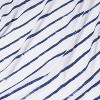 Polyester Rayon Jersey Fitted Crib Sheet - Cloud Island™ Navy Blue Vertical Stripe - 4 of 4