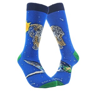 Ice Cream Cone Earth Socks from the Sock Panda (Men's or Tween Sizes) - 1 of 4