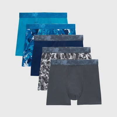 Hanes Boys' 5pk X-temp Boxer Briefs - Blue : Target