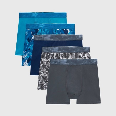 Hanes Boys' Underwear, X-Temp Stretch Mesh Boxer Briefs 5 Pack