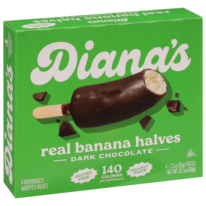 Diana&#39;s Bananas Frozen Dark Chocolate Real Banana Halves - 9.2oz, 1 of 5