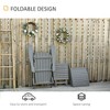 TIRAMISUBEST 3-Piece Adirondack Set - Folding Chair with Ottoman & Side Table, Outdoor Fire Pit Furniture for Patio, Backyard (Gray) - 3 of 4
