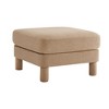 Sapphtopaz Modern Ottoman with Thick Upholstered Foot Stool for Sofa with Wood Cylindrical Legs End of Bed Bench for Living Room,Bedroom - 2 of 4