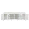 Modern TV Stand for 70 Inch TV, Media Console with Hard Wood Frame, Entertainment Center with Glass Door and Metal Handle for Living Room - 3 of 4