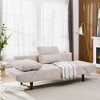 NicBex Multi-Functional  Convertible Sleeper Chair,Soft Sofa Bed with Adjustable Armrest,Couches with Thick Padded Cushion for Living Room,Pink - 4 of 4