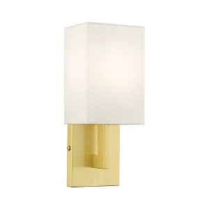 Livex Lighting Meridian 1 - Light Wall Light in  Satin Brass - 1 of 2