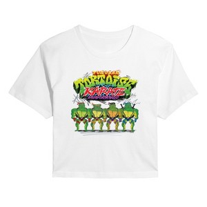 Women's - Teenage Mutant Ninja Turtles - TMNT Turtles Cropped Graphic T-Shirt - 1 of 4