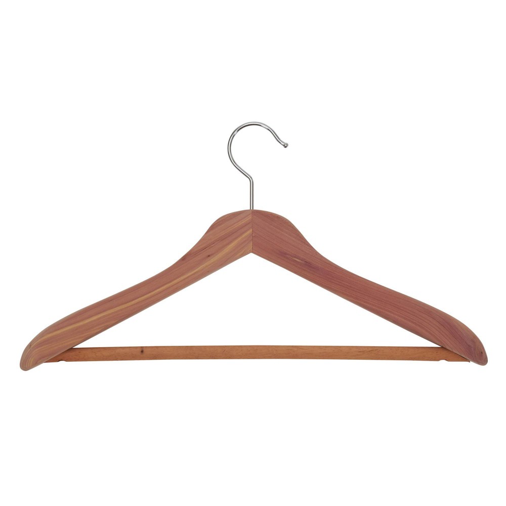 Household Essentials Cedar Coat Hanger Deluxe Fixed Bar