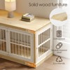 48in Large Dog Crate Furniture – Solid Wood Indoor Dog Kennel With 4 Silent Escape-proof Doors, End Table Style Decorative Crate - 2 of 4