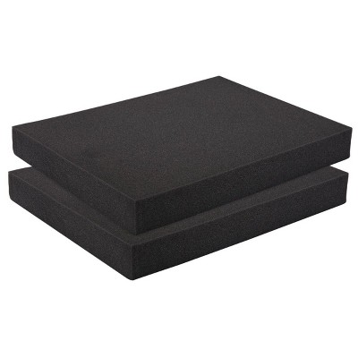 Okuna Outpost 2 Pack Polyurethane Foam Sheets for Packing Protection, DIY Arts & Crafts, Black, 12 x 16 x 2 in