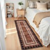 Washable Geometric Bordered Living Room Rugs, Contemporary Non Slip Low Pile Bedroom Carpet, Stain Resistant Dining Room Rugs - 3 of 4