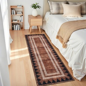 Garvee Modern Border Area Rug Washable Soft Low Pile Non Slip Rugs for Living Room Bedroom Home Decor - 1 of 4