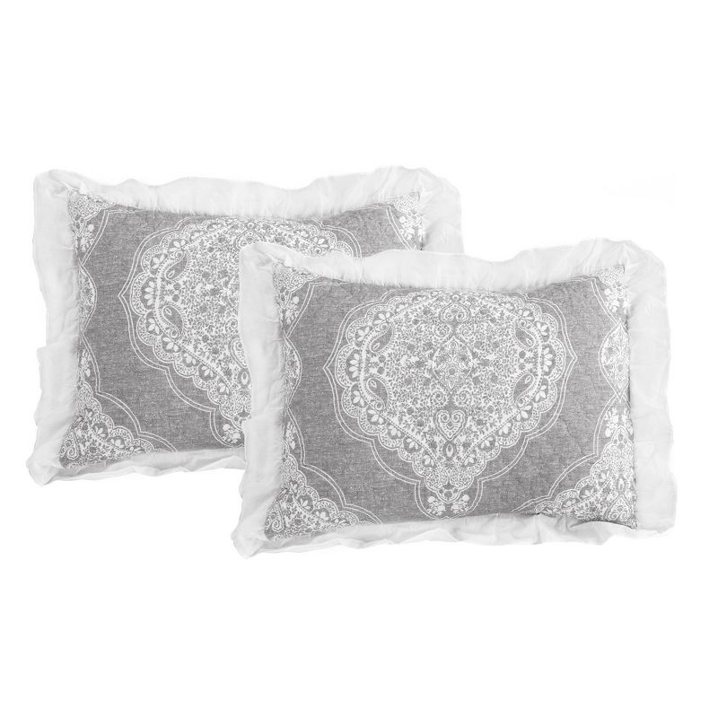Lucianna Ruffle Edge Cotton Bedspread Set - Lush D&#233;cor, 3 of 8