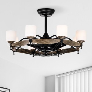 Bella Depot Wood Ceiling Fan with Light and Remote - 1 of 4