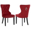 WestinTrends  Velvet Upholstered Tufted Dining Chairs (Set of 2) - 3 of 4
