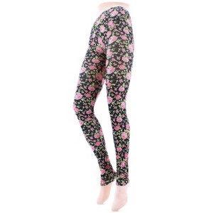Memoi Elegant Roses Are Pink Floral Leggings - 1 of 2