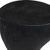 Uttermost Mattison Drink Table-Unconventional Teakwood Hourglass with Black Glossy Top - 3 of 4