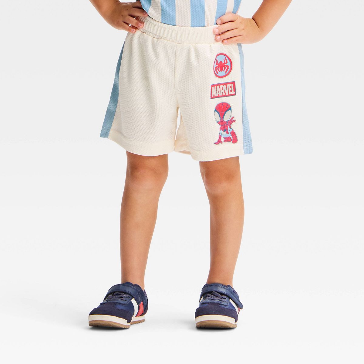 Toddler Boys' 2pc Disney Spidey Soccer Jersey and Short Set - Blue/White - thumbnail 4