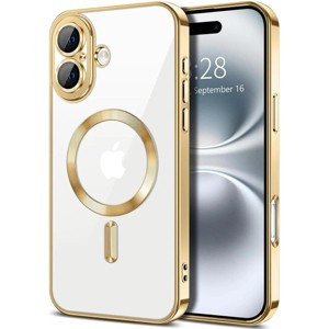 Entronix [Magnetic] Case Compatible with iPhone 16 - [Clear Back] Luxury Glossy Cover - 1 of 4
