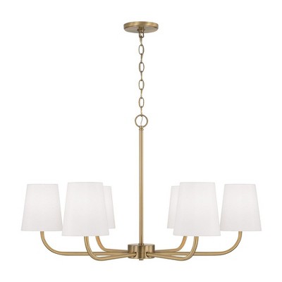 Capital Lighting Brody 6 - Light Chandelier in  Aged Brass