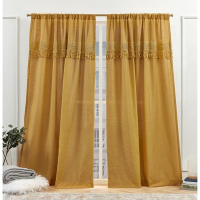 Nicole Miller New York Dunbar Light Filtering Rod Pocket Curtain Panels