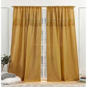 Nicole Miller New York Dunbar Light Filtering Rod Pocket Curtain Panels - 1 of 2