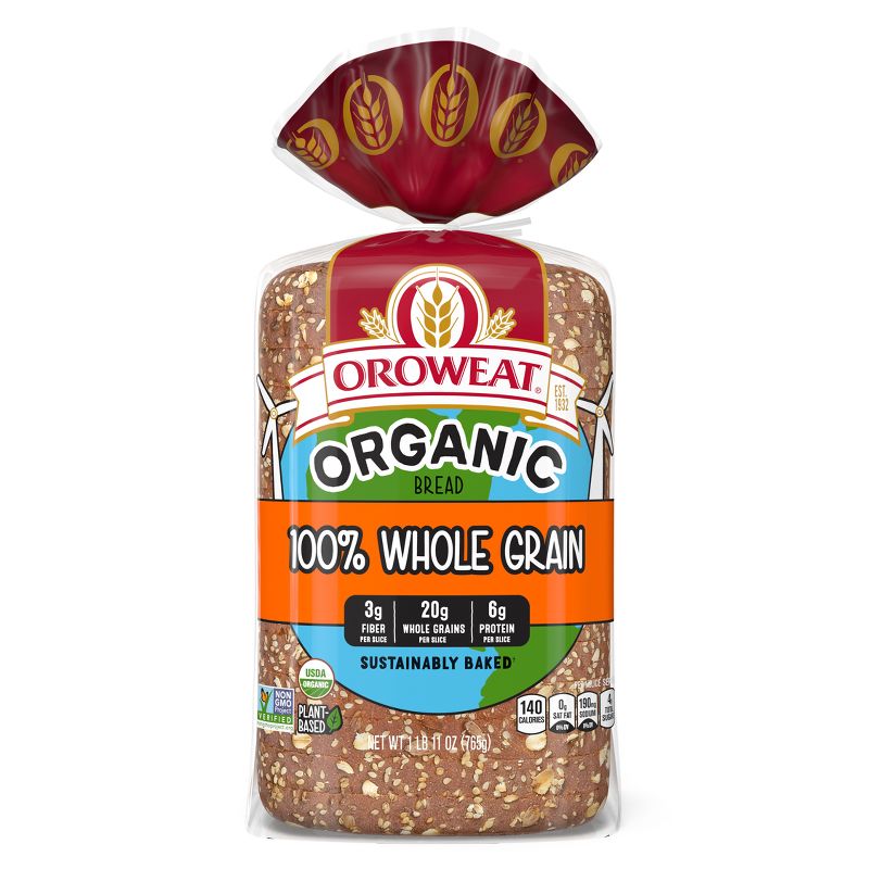 Oroweat Organic 100% Whole Wheat Bread - 27oz, 2 of 12