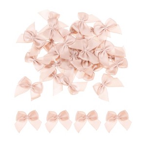 Unique Bargains Sewing Craft DIY Gift Packaging Accessories Satin Mini Ribbon Bows 100 Pcs - 1 of 4