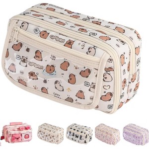 Fmeida Cute Kawaii Pencil Case Pouch Cartoon Pen Box Holder Organizer for Office Workspace Supplies Desk Accessories - 1 of 4
