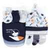 Hudson Baby Infant Boy Caps or Headbands, Bibs, Mittens and Socks 12pc Set, Space, 0-6 Months - 2 of 4