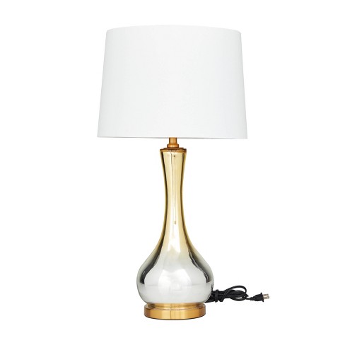 Glass Table Lamp with Drum Shade Gold - Olivia & May