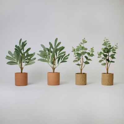 4ct 6" Potted Artificial Trees - Bullseye's Playground™