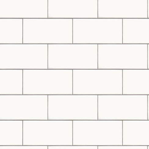 Subway Tile Peel Stick Wallpaper White Threshold Target