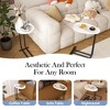 Okak Modern C-Shaped Side Table Couch Tray Table for Sofa End Tables with Metal Frame Slide Outdoor/Indoor for Bed in Living Room & Bedroom, White - 4 of 4