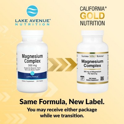 Magnesium Complex, Oxide, Citrate & Carbonate, 300 mg, 250 Tablets