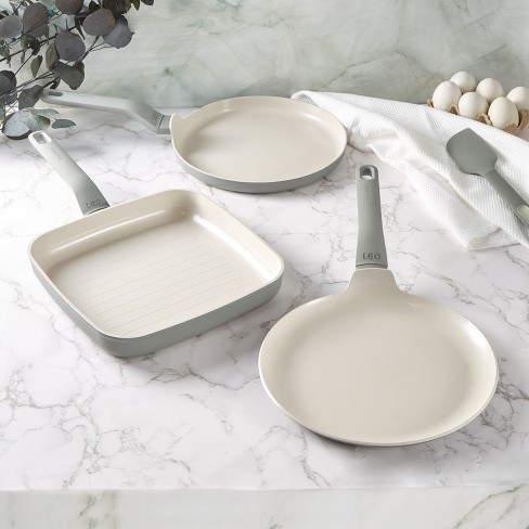 BergHOFF DiNA Helix Recycled Aluminum Nonstick Ceramic Grill Pan, 10.25