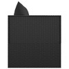 Bussandri Exclusive Outdoor Lounge Bed with Cushion Black Poly Rattan - 4 of 4