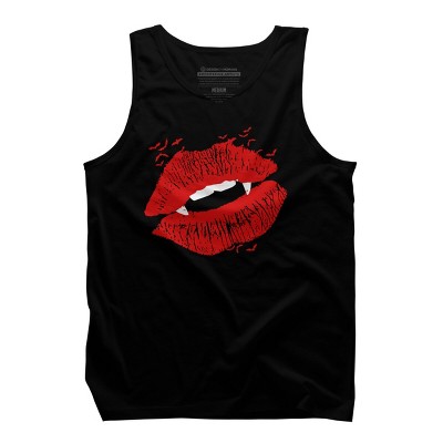 Men's Design By Humans Vampire kiss By clingcling Tank Top